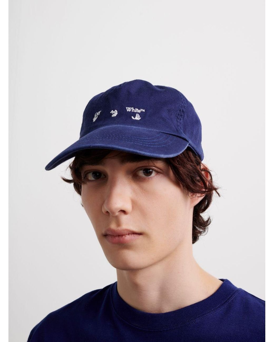 Off-White c/o Virgil Abloh Logo Baseball Cap in Blue for Men