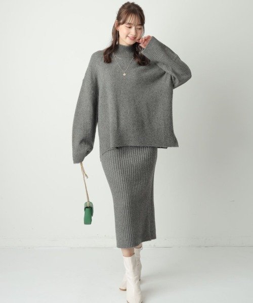 Mystrada（マイストラーダ）の「ハイネックゆるニットアップ