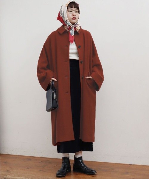 fig London フラットエアリアルパイル フリルスカート-