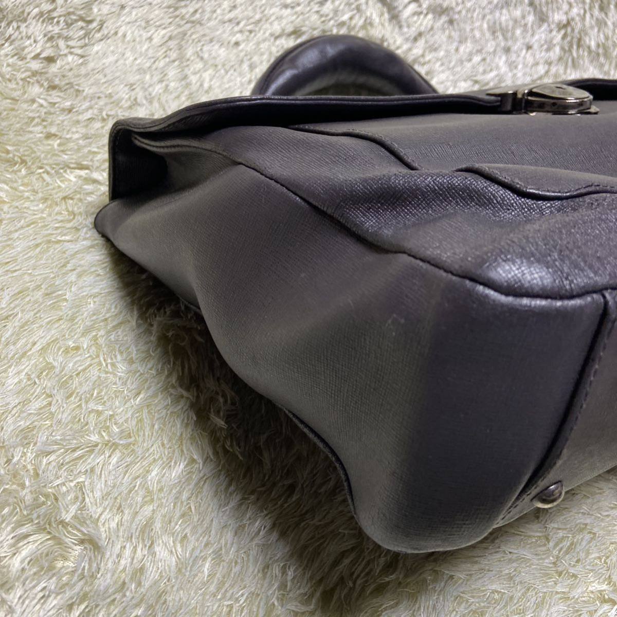 ザネラート ビジネスバッグ レザー ブラウン-