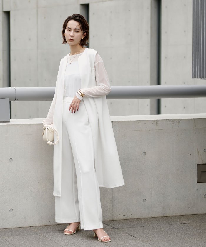 セール】ダンボールセンターピンタックワイドパンツ(505443153