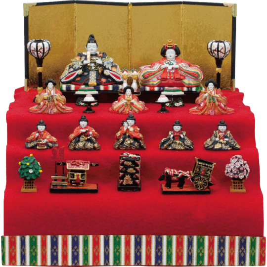 翠玉雛 新三段飾り大 【丹青堂製】｜雛人形の販売・通販【丹青堂