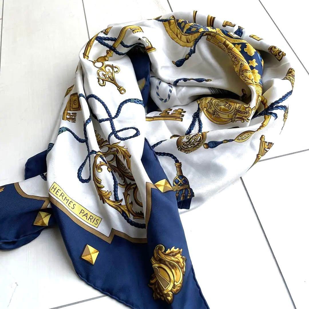 ー品販売 【 ヴィンテージスカーフ】 HERMES バンダナ/スカーフ - www