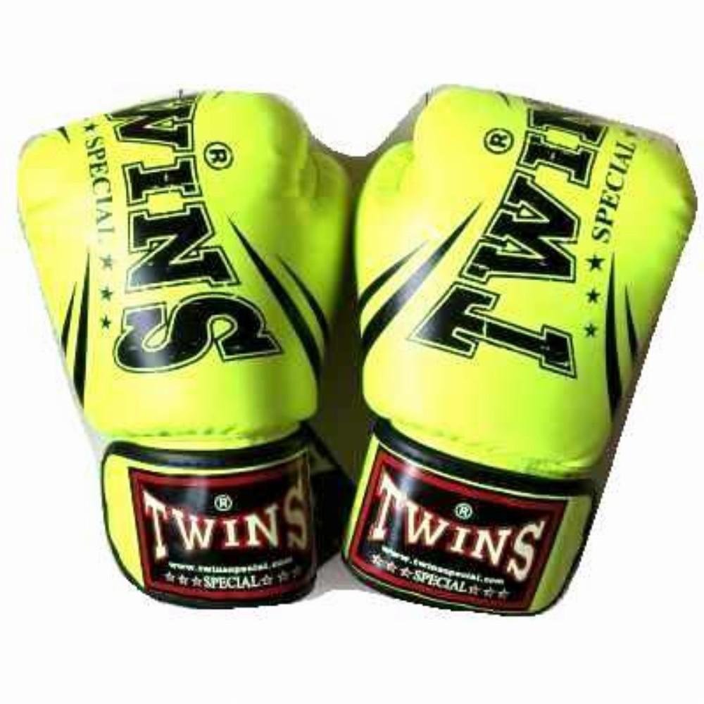 新品 正規 TWINS 本格 ボクシンググローブ サイズ選択 PU黄色 ムエタイ