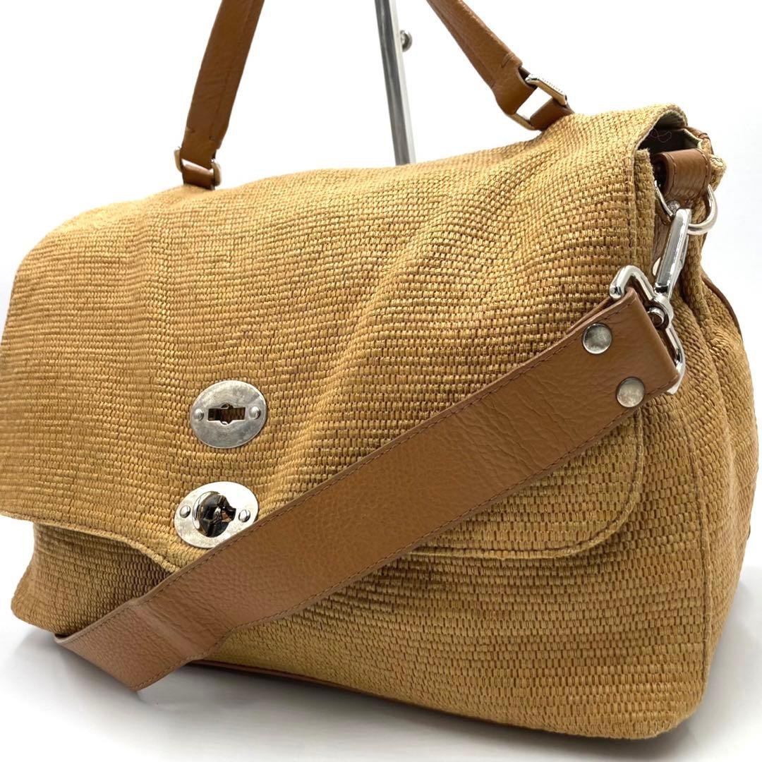 希少・美品】ザネラート ポスティーナ ラフィア ショルダーバッグ