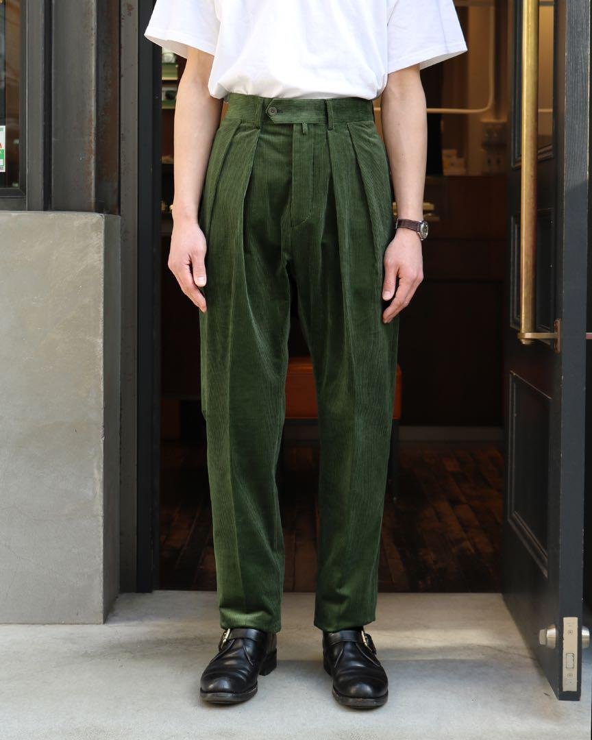 NEAT CORDUROY STANDARD グリーン スラックス - www.brunokons.com.br