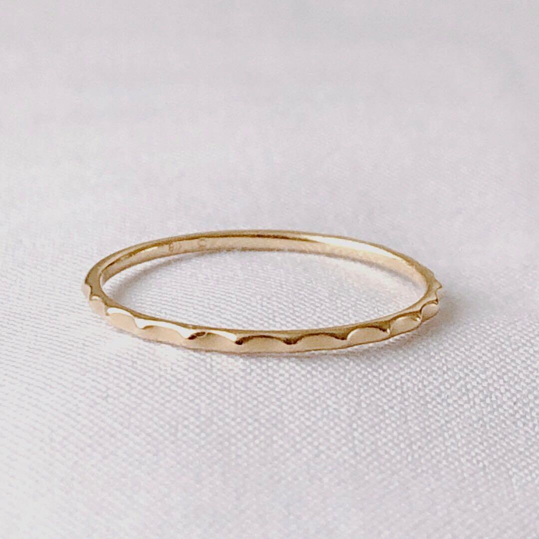 美品 SCARABE K18 マットデザインリング-