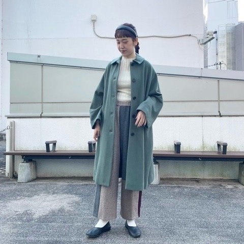 fig London フラットエアリアルパイル フリルスカート-